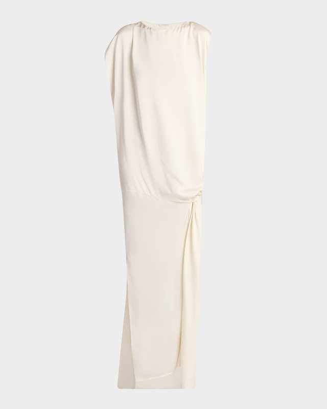 Esmee Twisted Satin Maxi Shift Dress